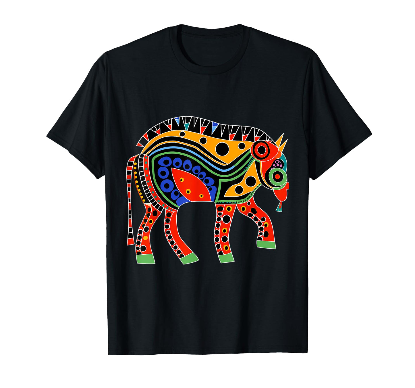 Native American Bison Pacific Northwest Coast Art Style T-Shirt