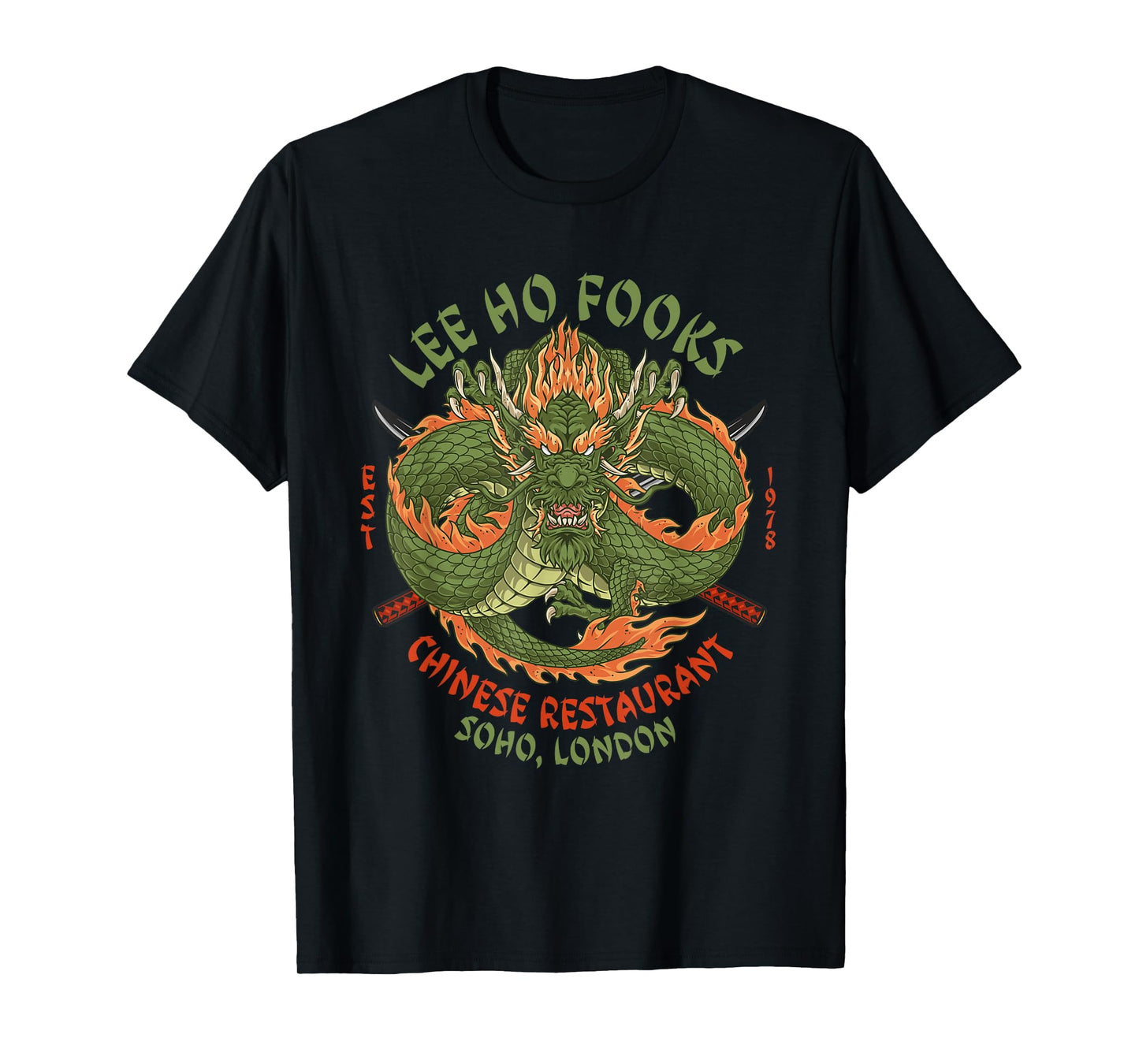 Lee Ho Fooks Chinese Restaurant Holiday Food Dragon Funny T-Shirt