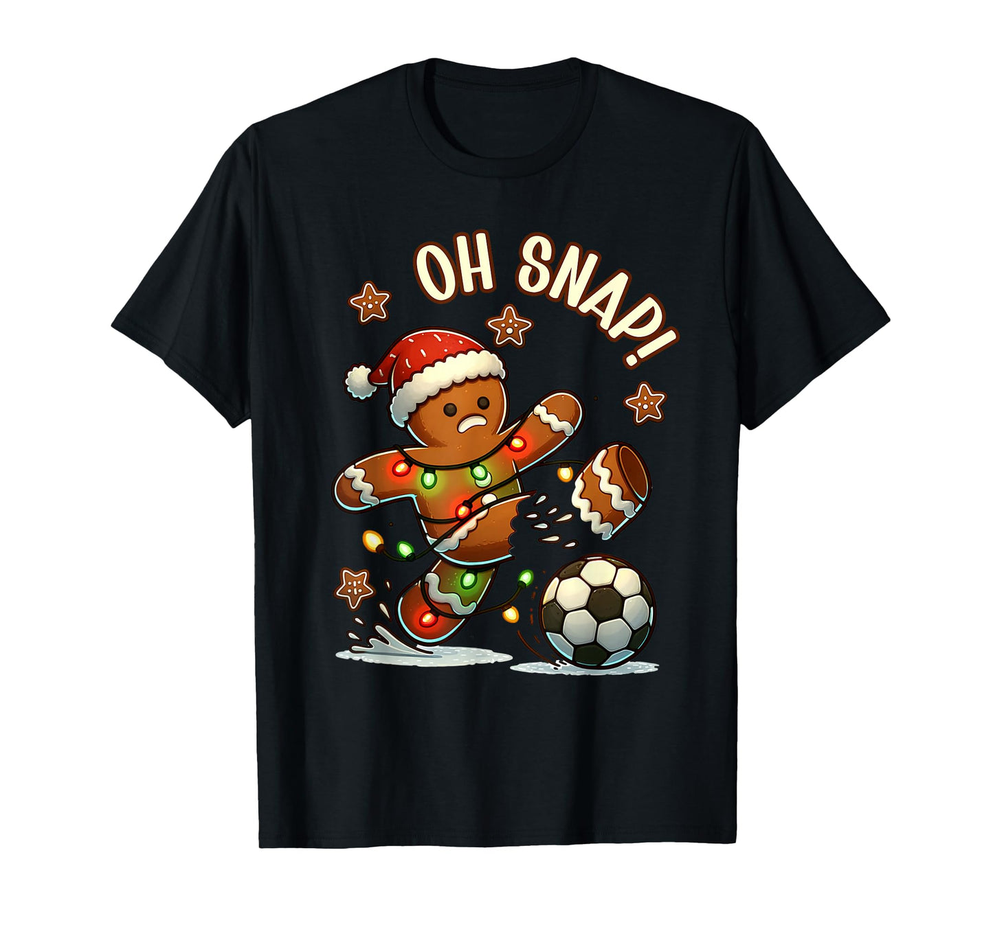 Oh Snap Gingerbreadman Christmas Soccer T-Shirt