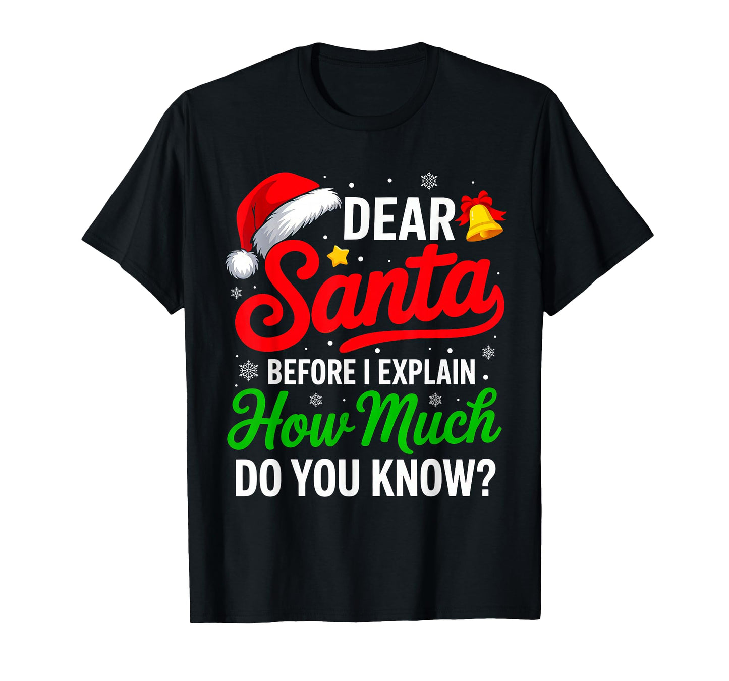 Christmas Dear Santa Before I Explain How Much Do You Know T-Shirt