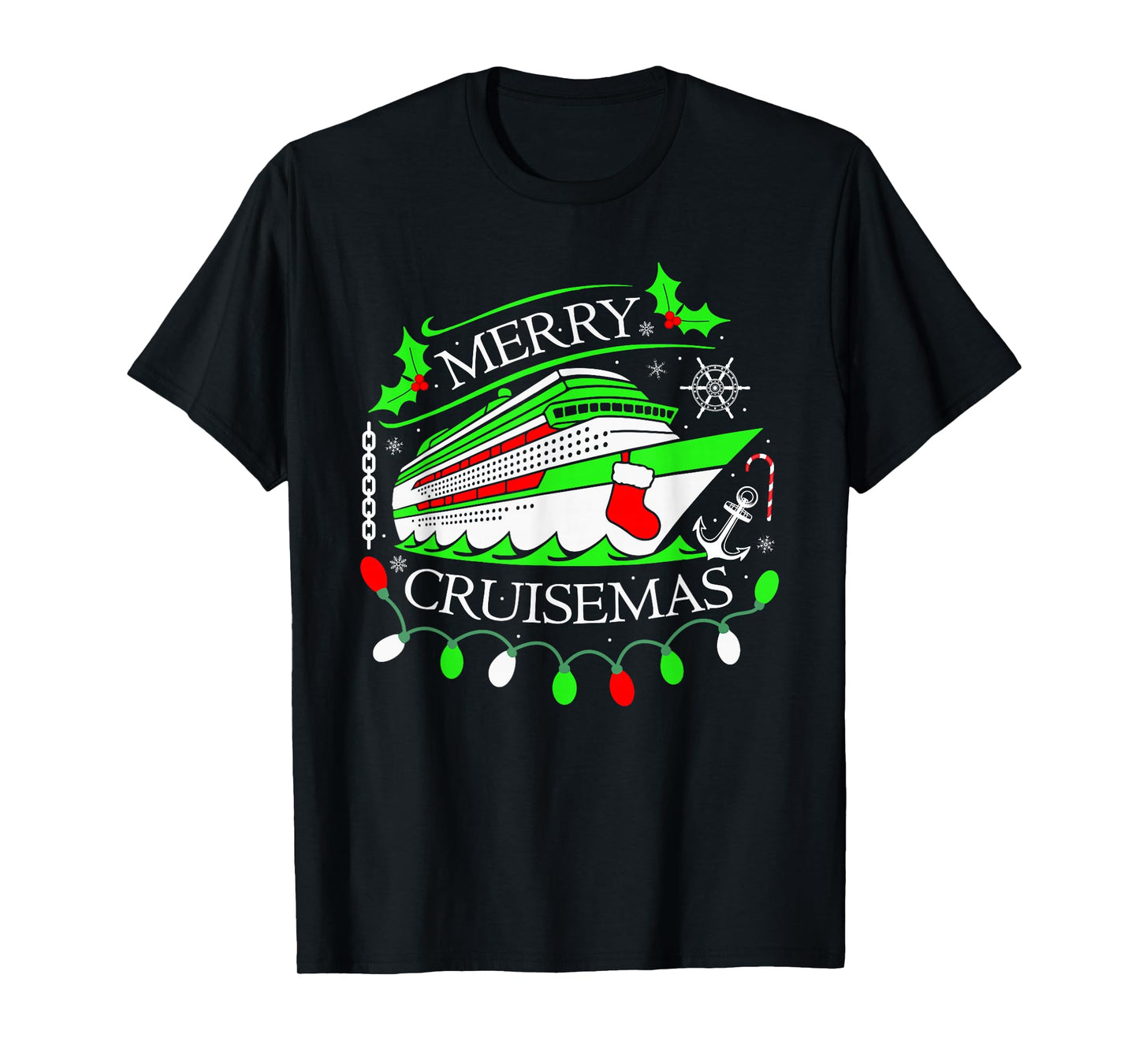 Merry Cruisemas Cruise Vacation Family Cruising Christmas T-Shirt