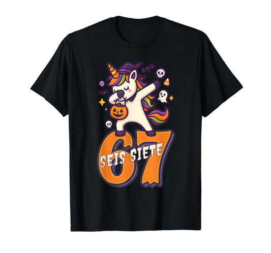 SEIS Siete Spanish Halloween 67 Boys Kids Six Seven Espanol T-Shirt