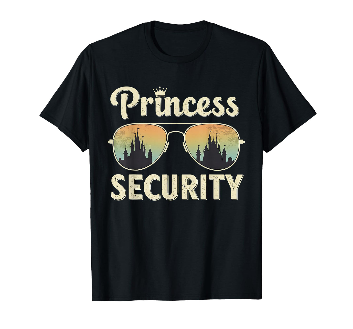 Princess Security Protection Retro Castle Matching Family T-Shirt