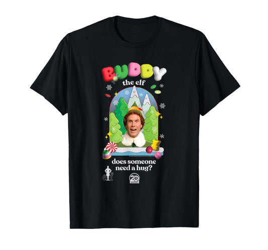 Elf Candy Colored Buddy The Elf Need a Hug Christmas Movie T-Shirt