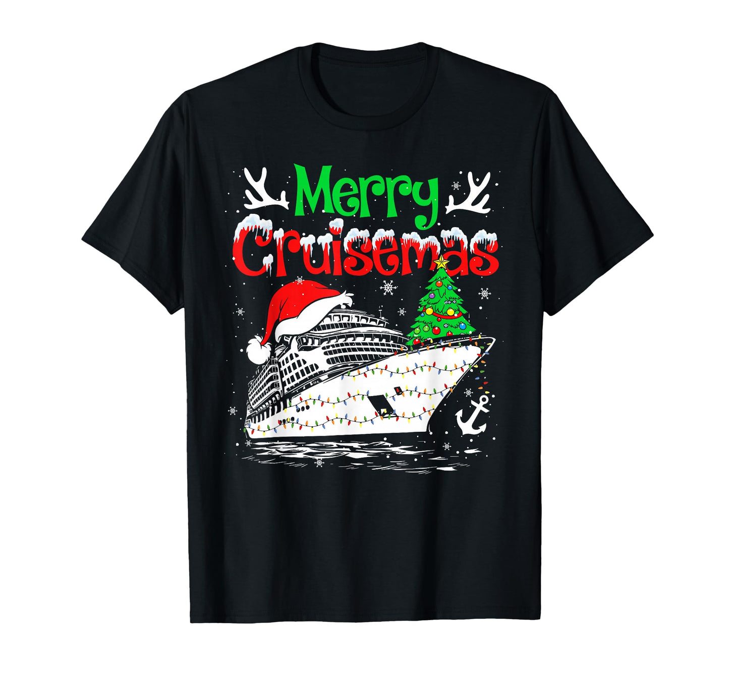 Merry Cruisemas Christmas Cruise Xmas Lights Holiday Pajamas T-Shirt