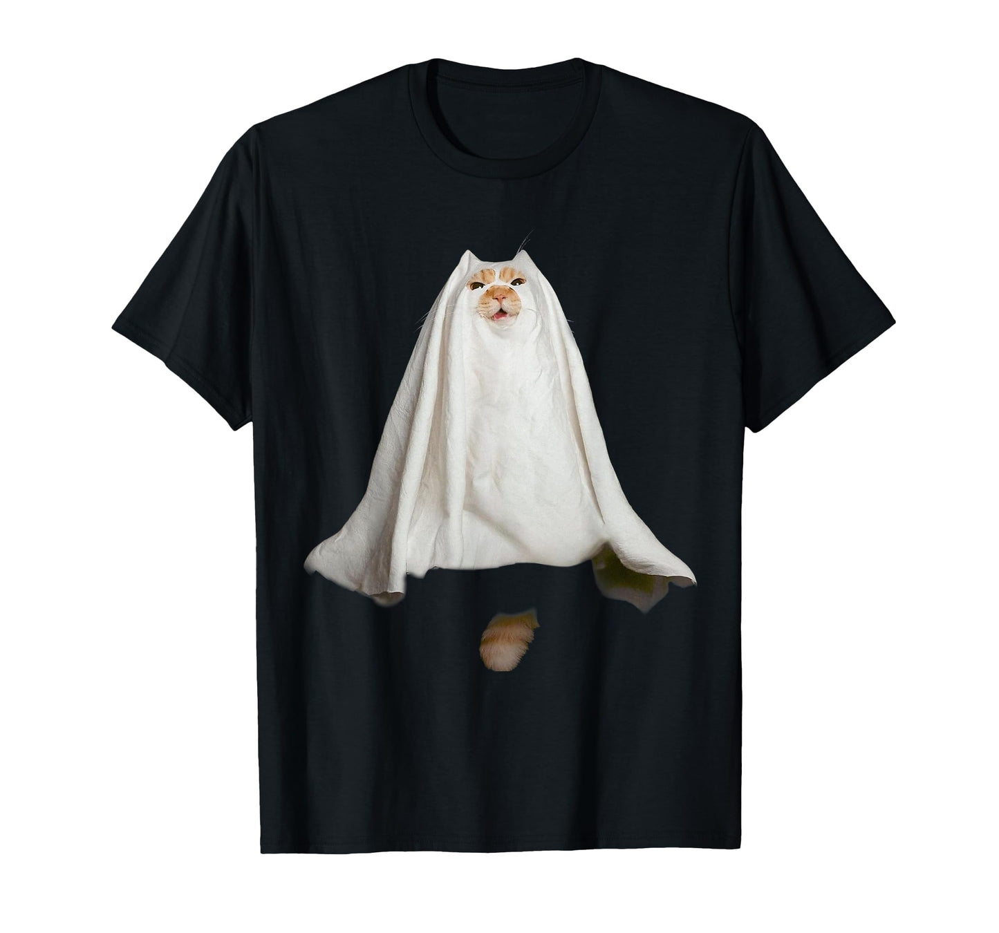 Ghost Cat Meme Funny Halloween Ghost Kitten Men Women Kids T-Shirt