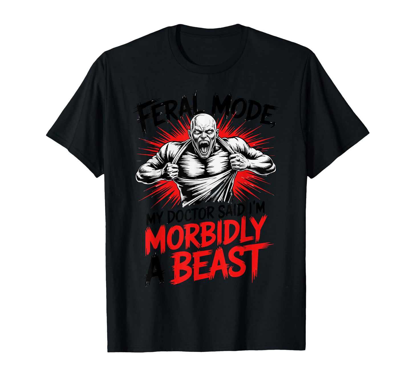 Funny Gym Workout Feral Muscle T-Shirt