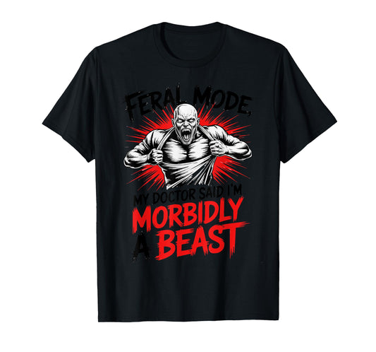 Funny Gym Workout Feral Muscle T-Shirt