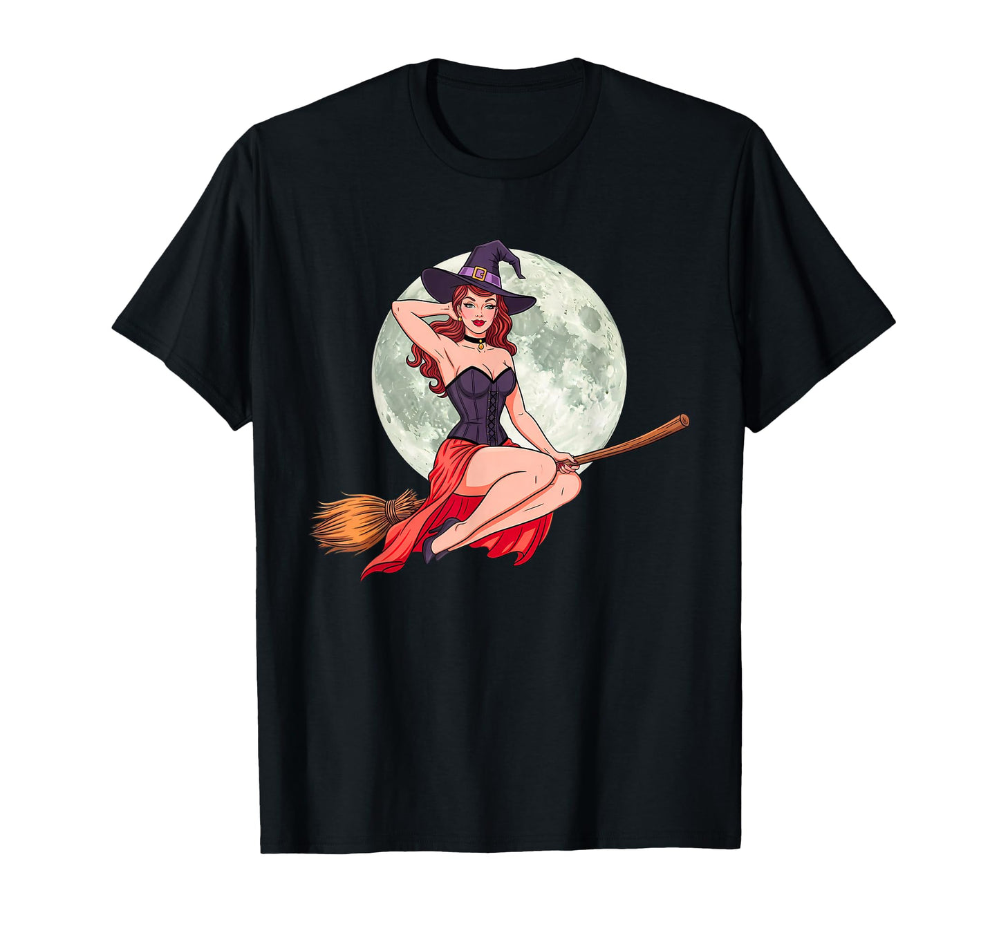 Spooky Halloween Witch Costume Gifts for Girls and Women T-Shirt