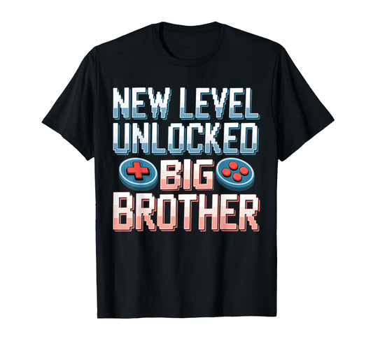 New Level Unlocked Big Brother Loading Funny Gamer Kids T-Shirt