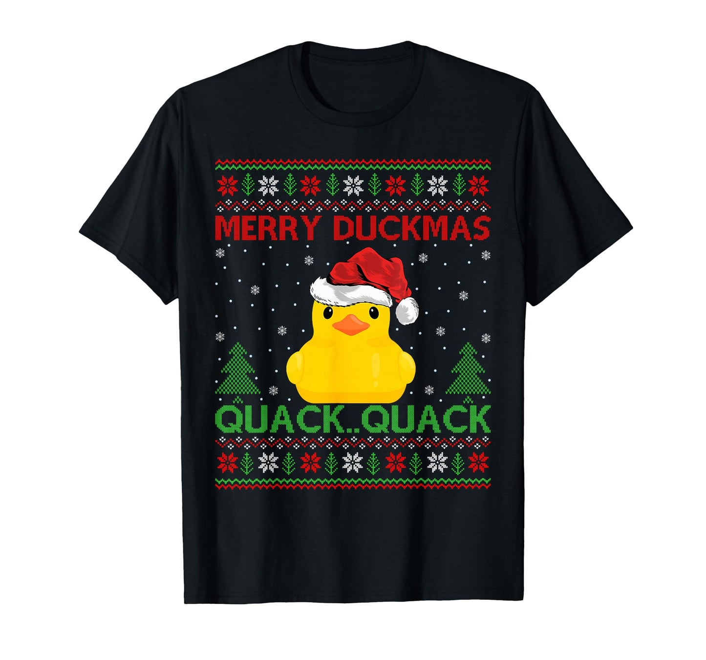 Merry Duckmas Ugly Xmas Sweater Rubber Duck Christmas T-Shirt