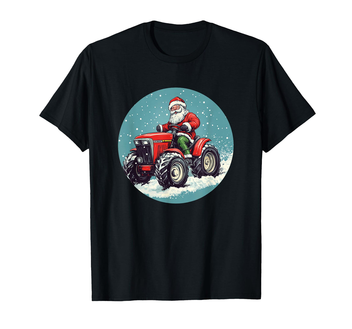 Santa Claus and His Tractor Bring Farmyard Cheer T-Shirt