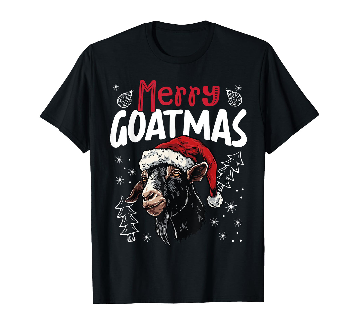 Merry Goatmas Funny Christmas Goat T-Shirt