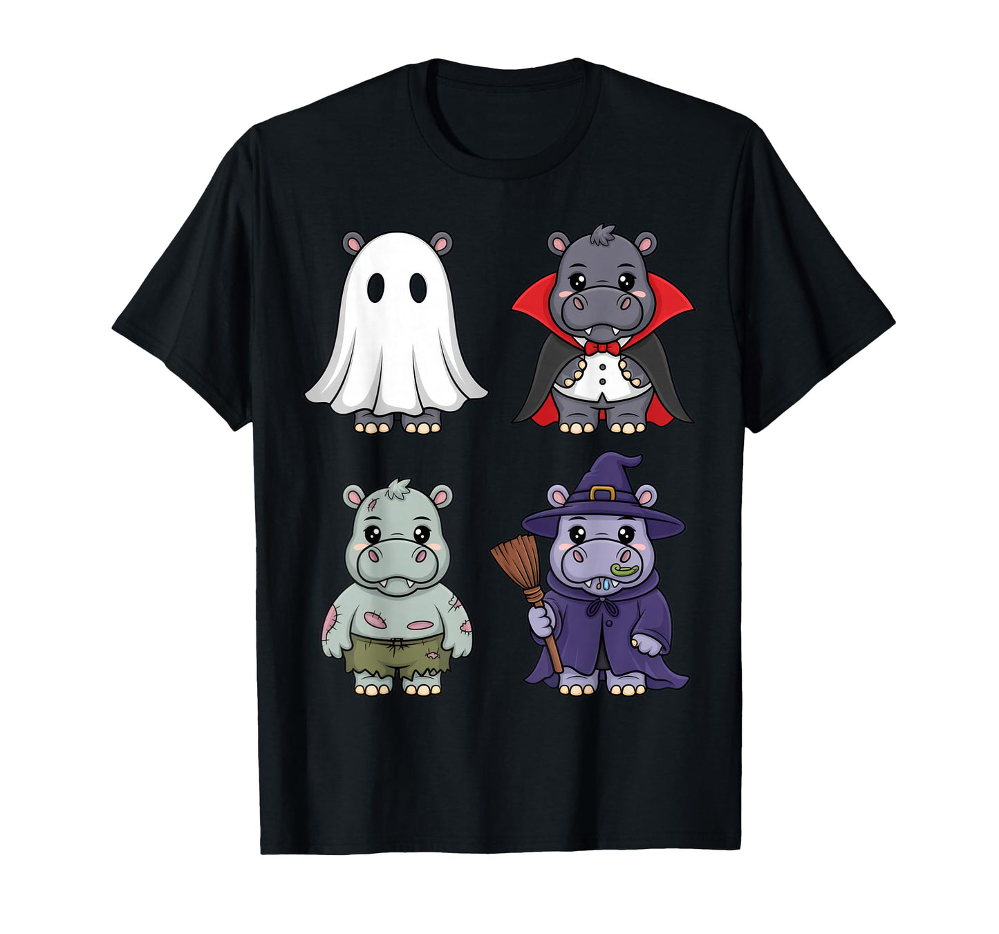 Cute Hippo Costume Halloween Fun for Animal Lovers and Kids T-Shirt