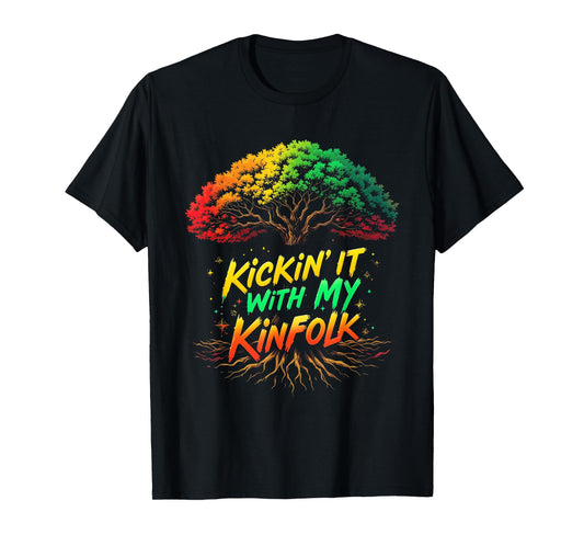 Kickin' It With My Kinfolk Funny Summer Family Reunion T-Shirt