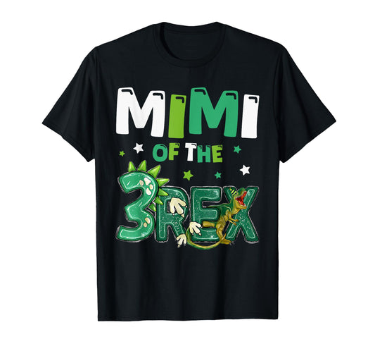 Mimi of the Three Rex Birthday Dinosaur Family Matching T-Shirt