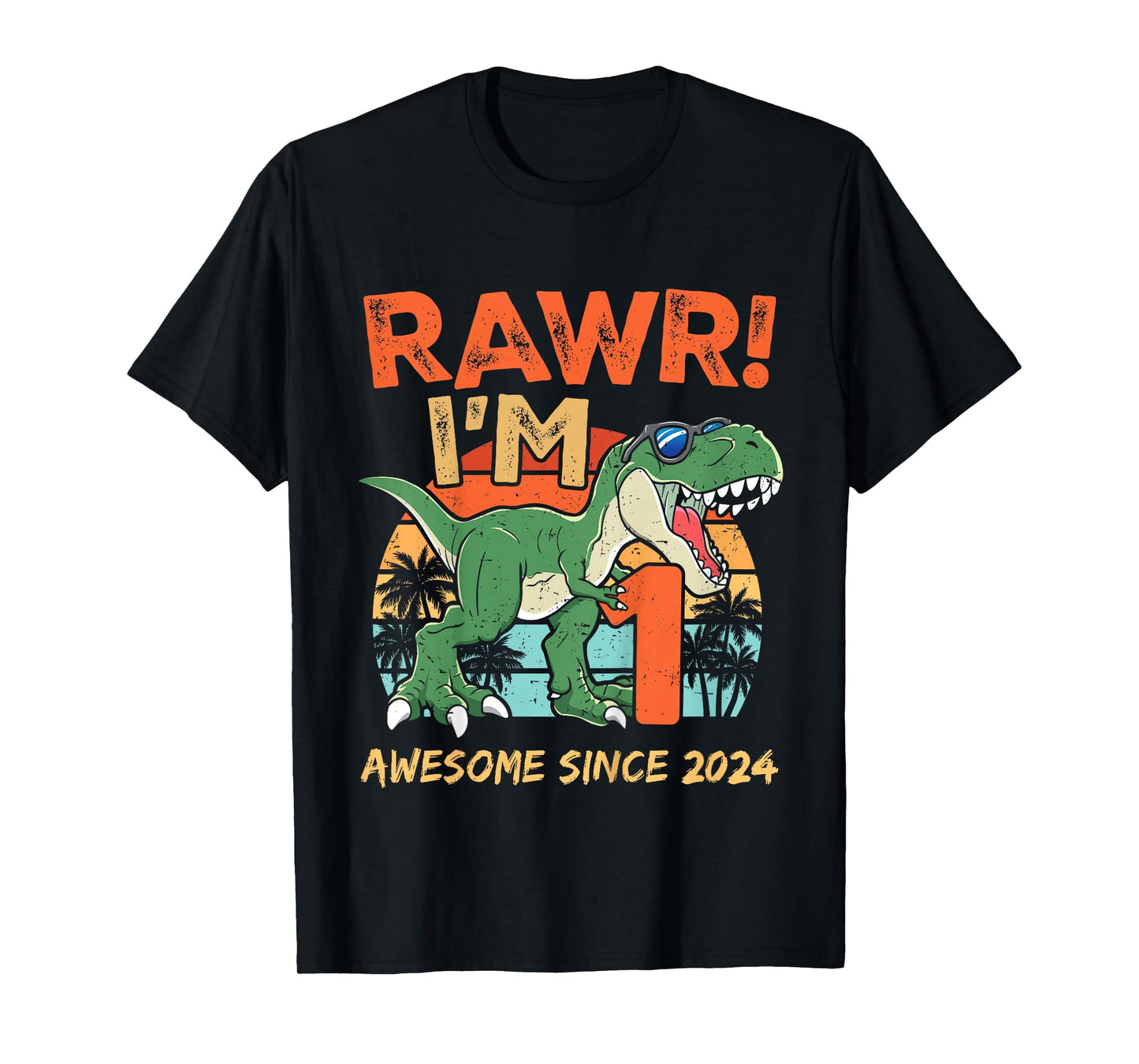 Rawr I'm One Rex 1st Birthday First Dinosaur 1 Year Old T-Shirt