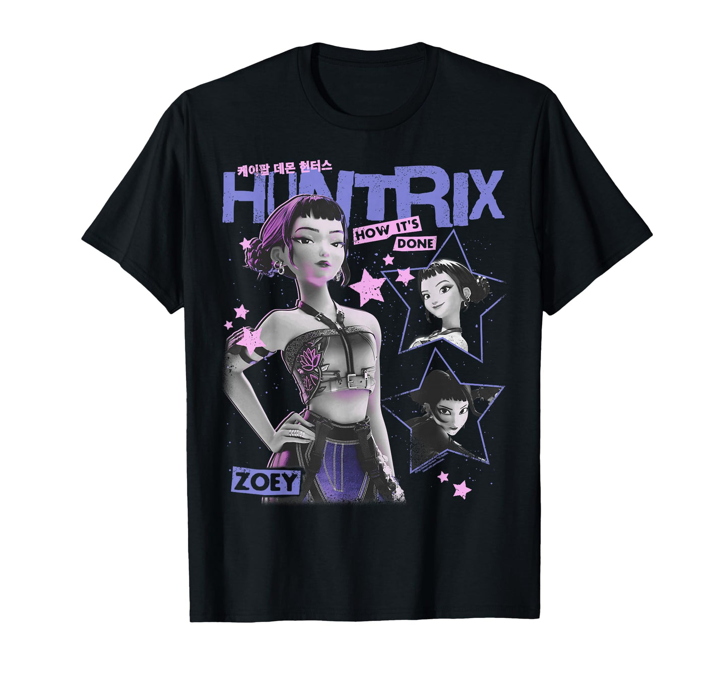Kpop Demon Hunters Halloween Zoey Vintage Y2K Style Poster T-Shirt