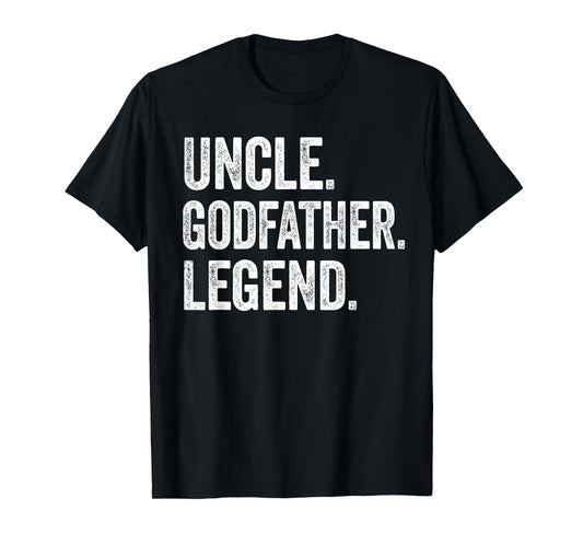 Uncle Godfather Legend - Vintage Distressed Bold Godfather T-Shirt