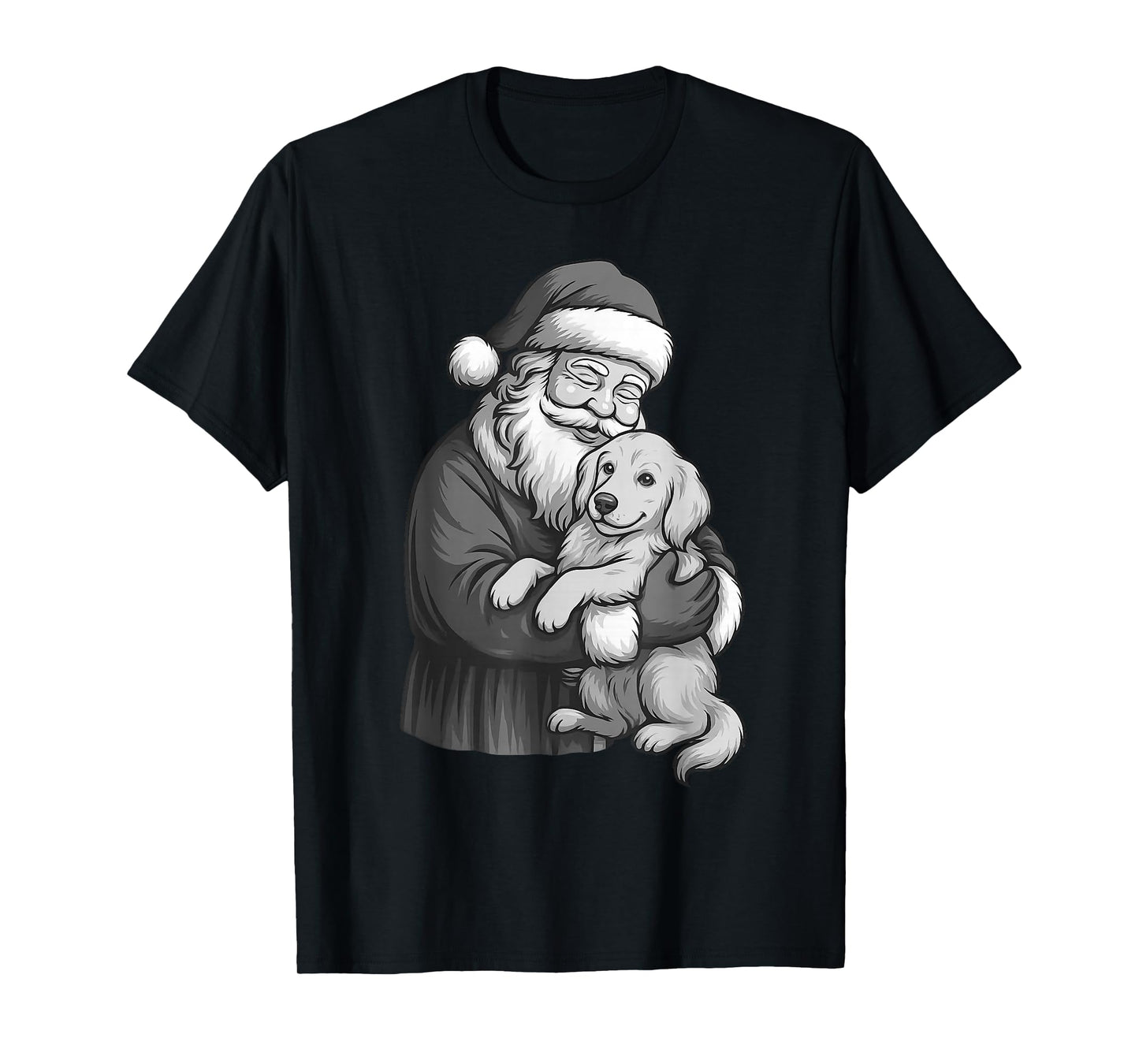 Golden Retriever Santa Claus Christmas Dog Lover T-Shirt