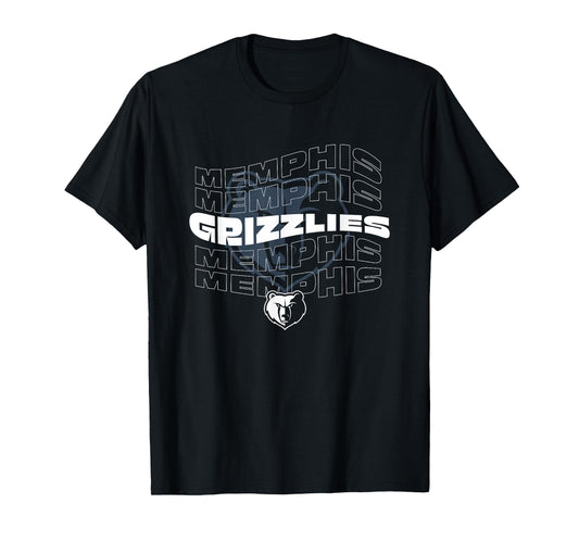NBA Memphis Grizzlies Wave Outline Team Logo T-Shirt