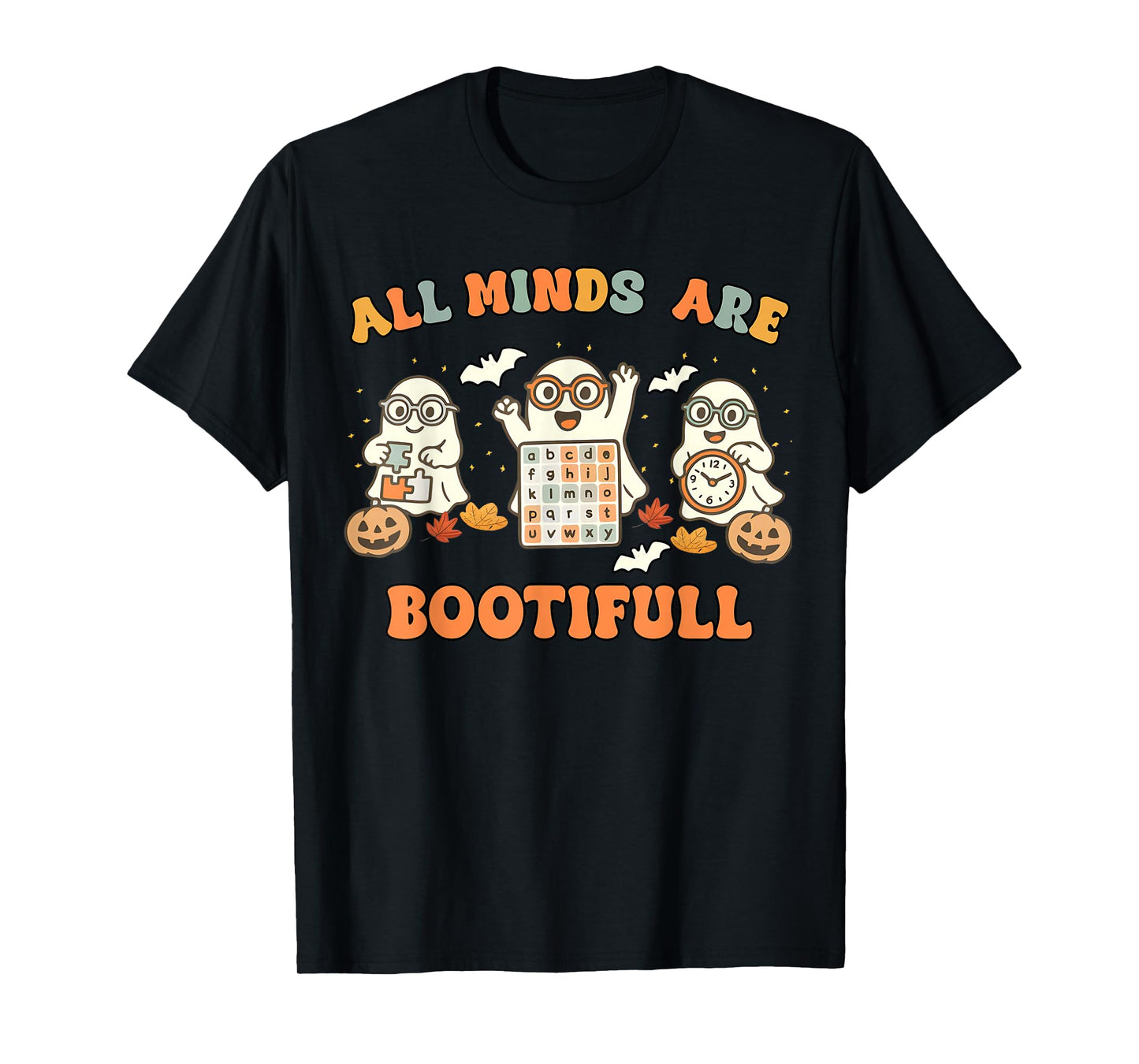 Special Education All Minds SPED Teacher Ghost Halloween T-Shirt