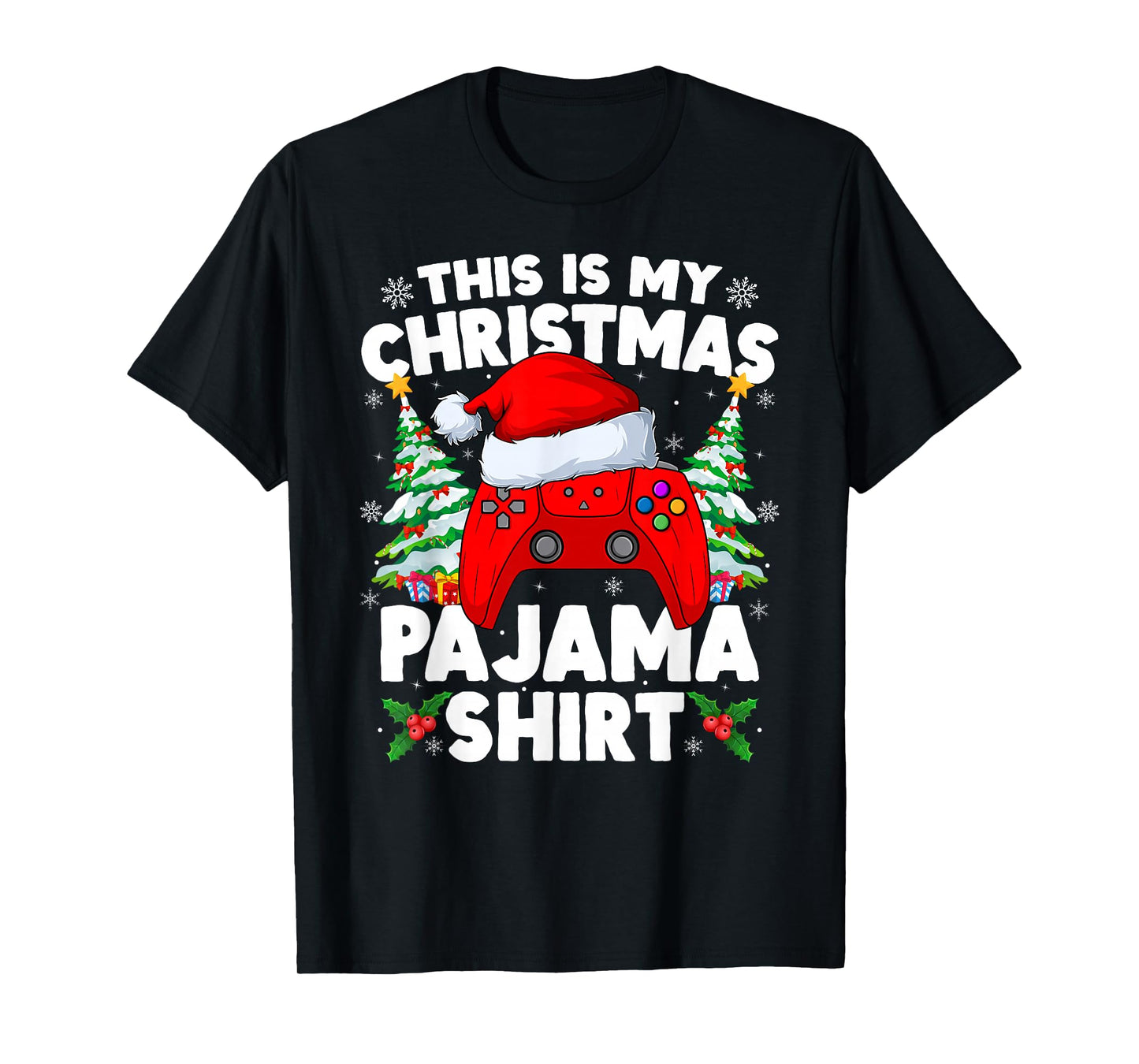 This is My Christmas Pajamas Video Game Gamer Boys Teens T-Shirt