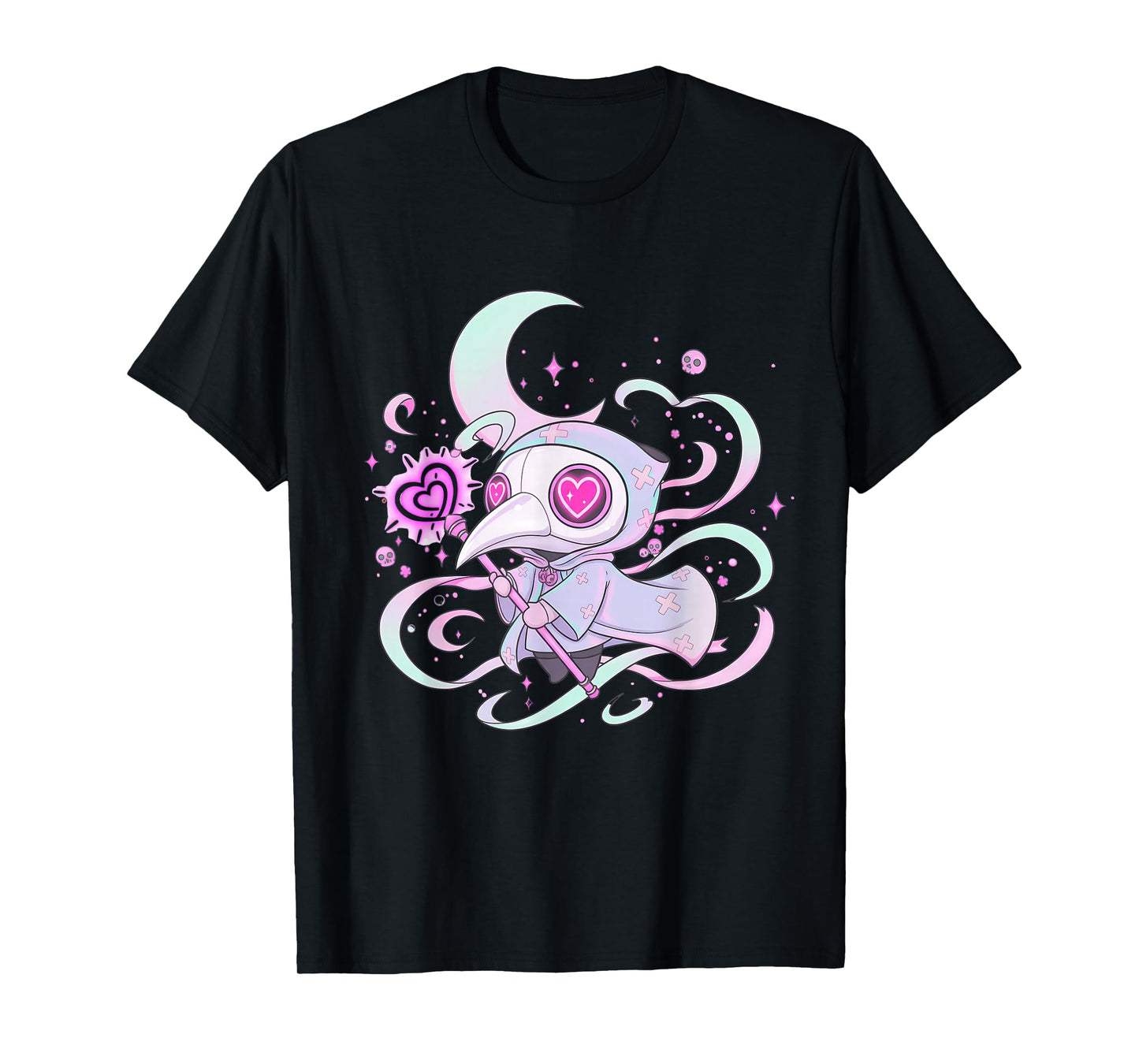 Cute Frog Witch Shirt Kawaii Pastel Goth Chibi Aesthetic Tee T-Shirt