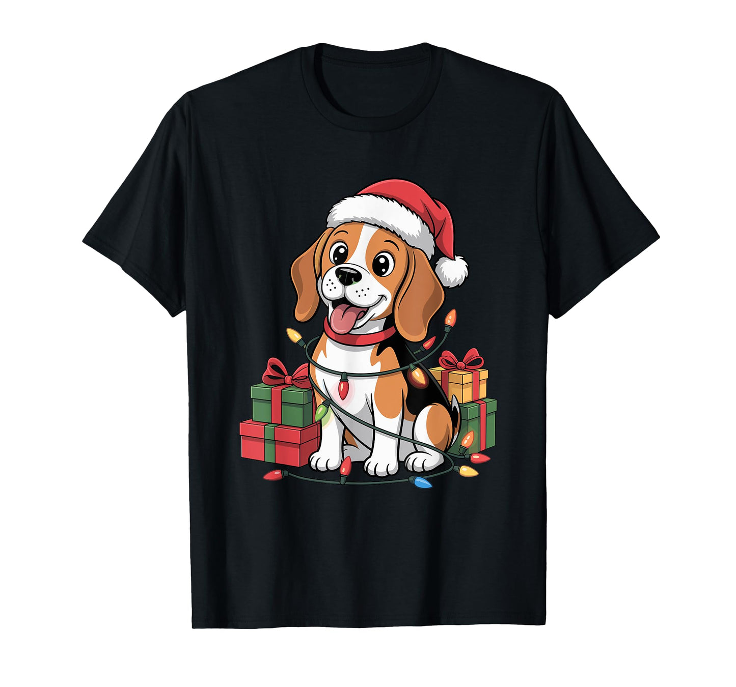 Cute Beagle Christmas Xmas Design Funny Dog Lover Holiday T-Shirt