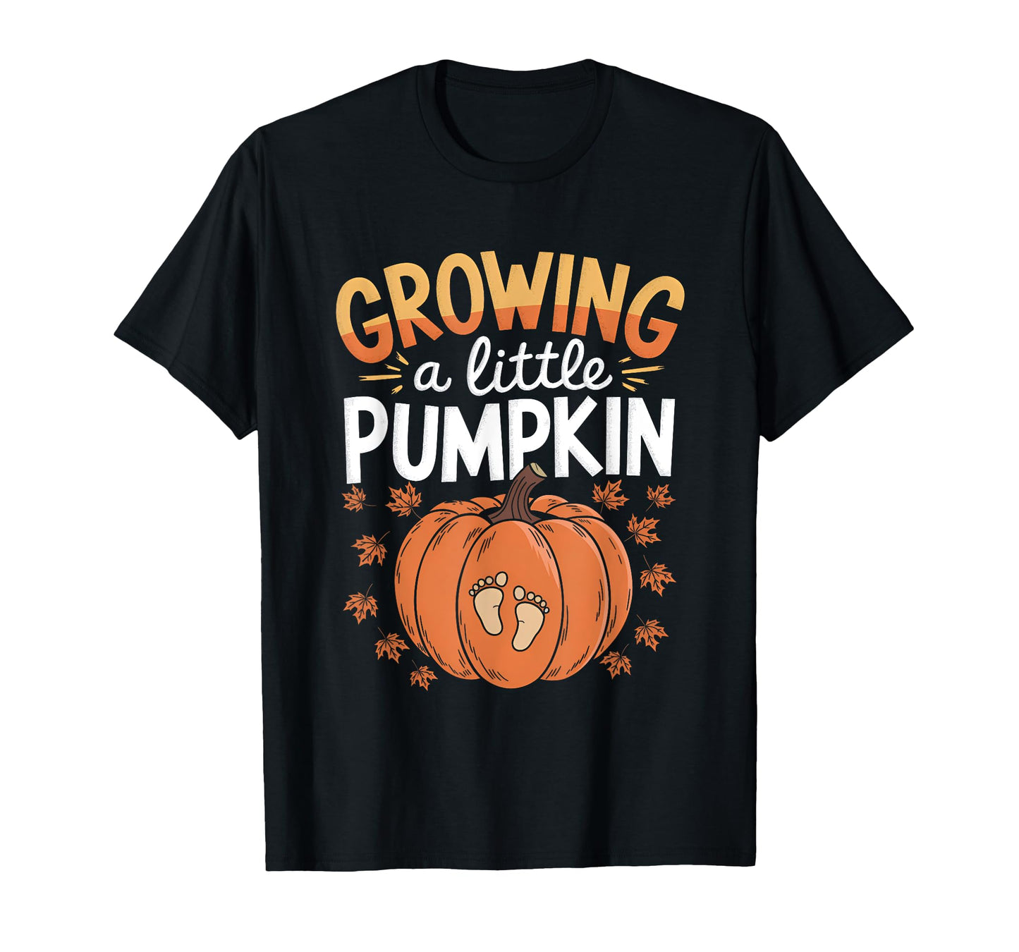 Retro Growing A-Little Pumpkin Shirt Thanksgiving Pregnancy T-Shirt
