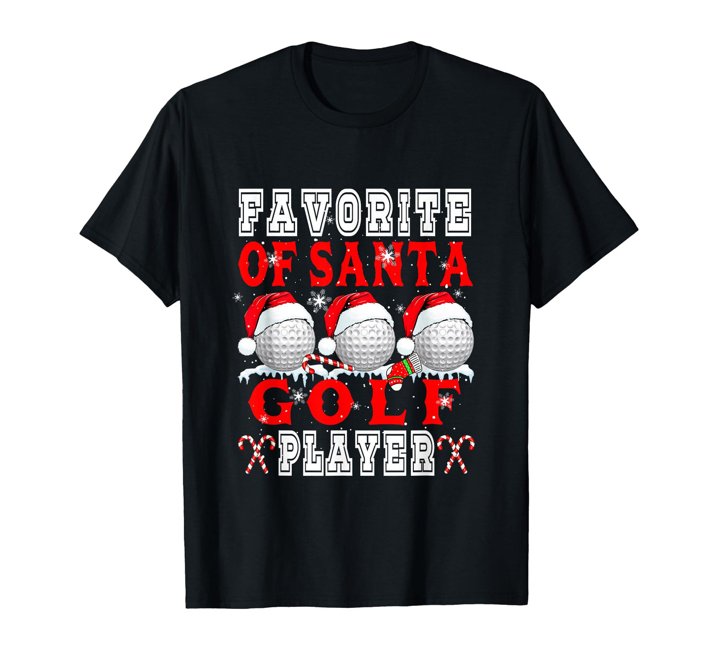 Favorite of Xmas Santa Funny Golf Player Matching Team T-Shirt