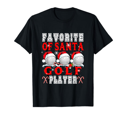 Favorite of Xmas Santa Funny Golf Player Matching Team T-Shirt