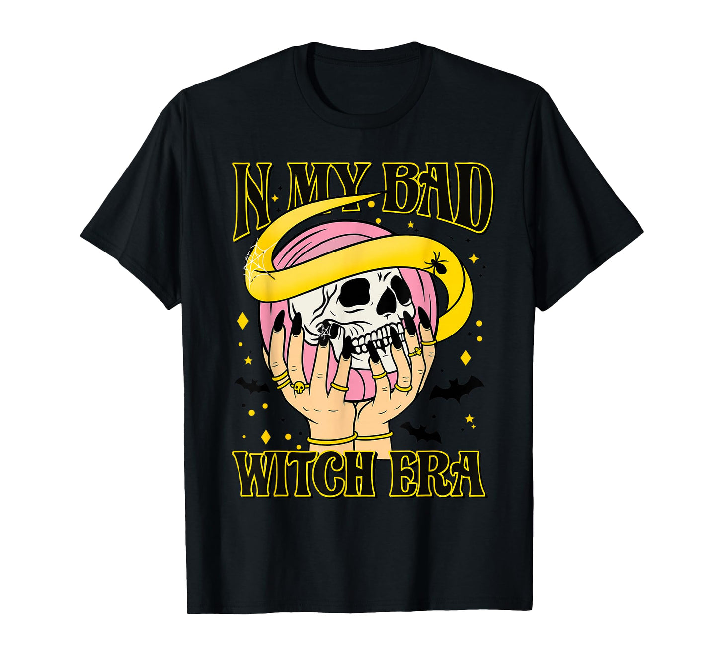 in My Bad Witch Era Skull Snake Gothic Aesthetic Halloween T-Shirt
