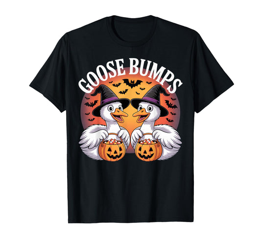 Goose Bumps Candy Corn Goose Halloween Pun T-Shirt
