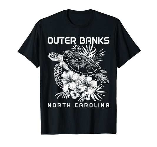 Outer Banks North Carolina Sea Turtle Surf Surfer T-Shirt