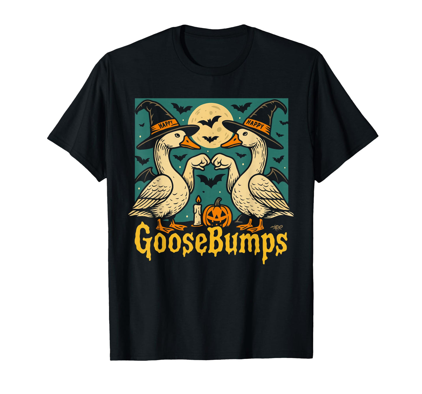 Cute Spooky Goose Shirt, Funny Halloween Goose Bumps T-Shirt