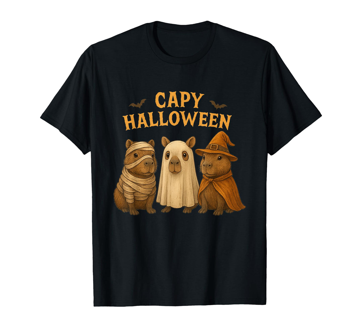 Capy Halloween Boys Girls Cute Capybara Halloween Costume T-Shirt
