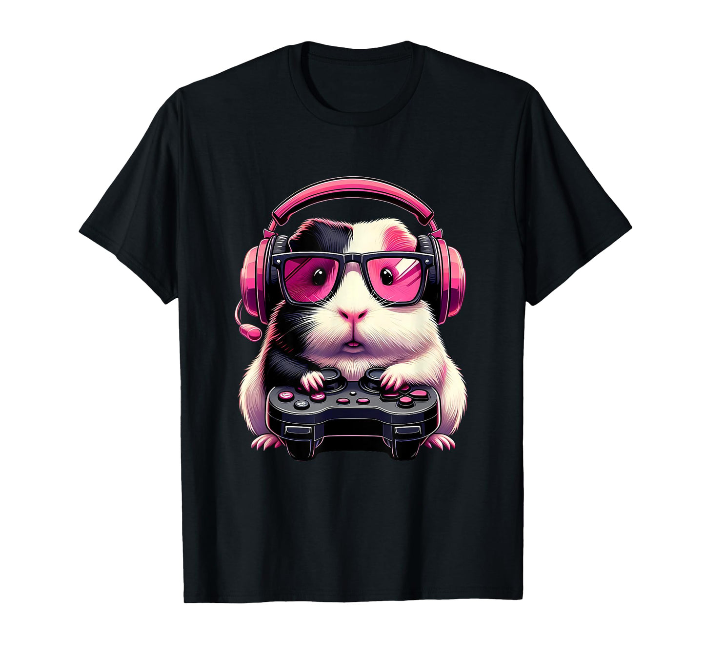 Guinea Pig Playing Video Games Guinea Pig Boy Kid Girl Gamer T-Shirt