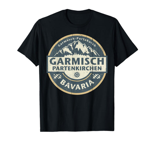 Vintage Garmisch-Partenkirchen, Bavaria, Germany Mountain T-Shirt