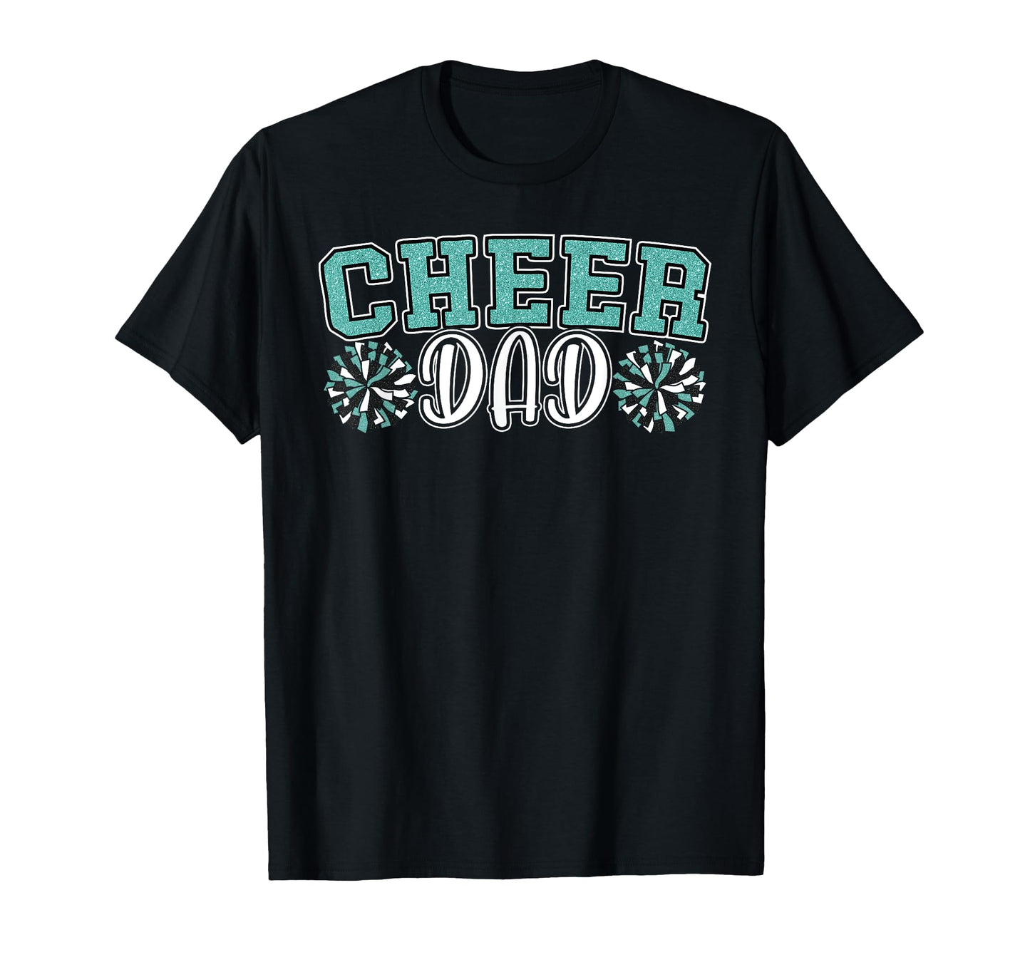 Cheer Dad My Favorite Cheerleader Calls Me Dad Teal Blue T-Shirt