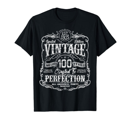 Vintage 1925 Limited Edition 100 year old 100th Birthday T-Shirt