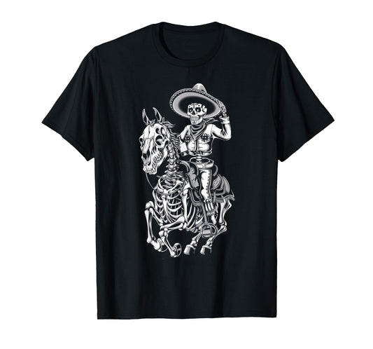 Mexico Vintage Skeleton Tequila Dia De Los Muertos Mexican T-Shirt