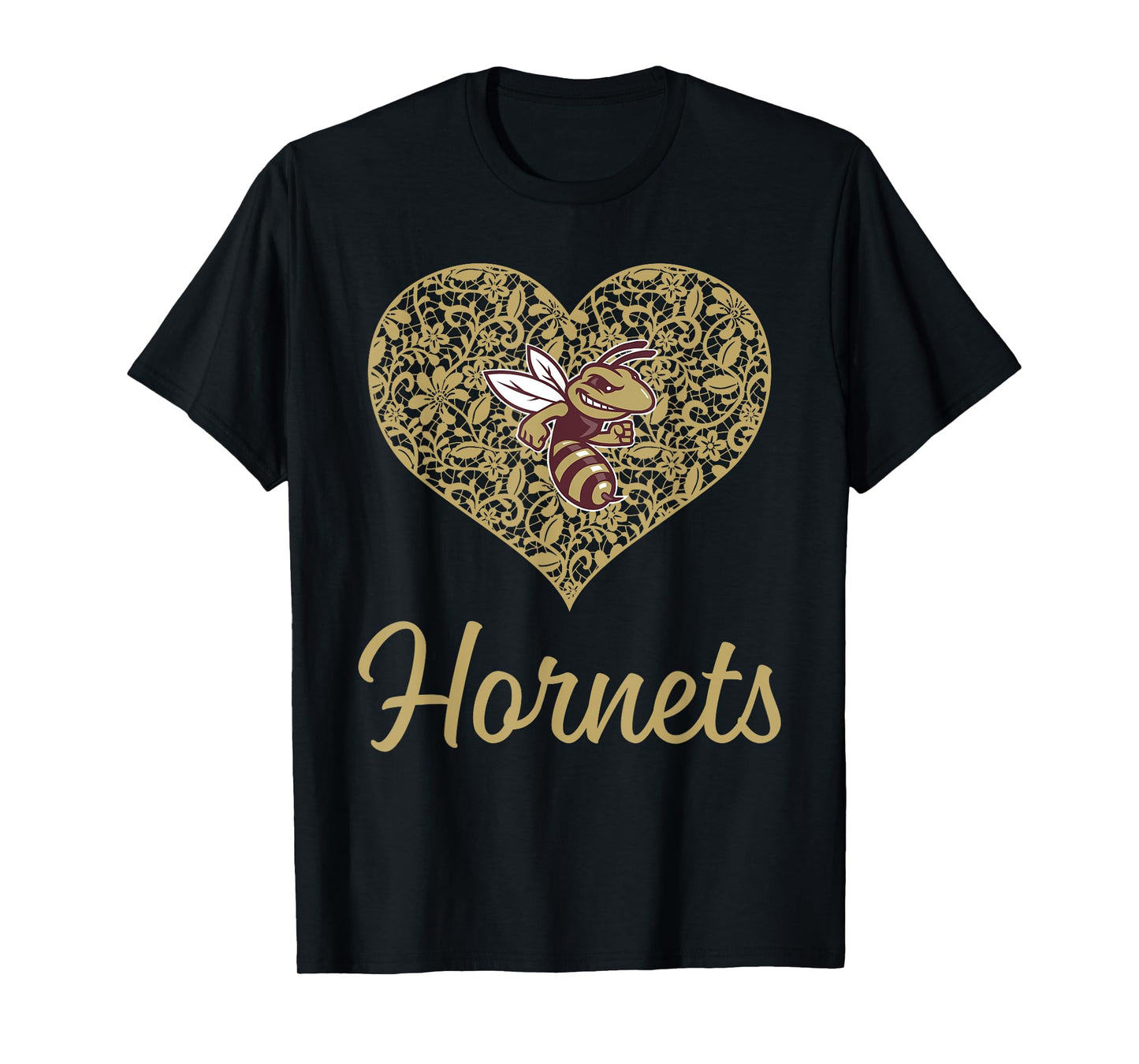 Licking Heights Hornets Logo Lace Heart HS T-Shirt