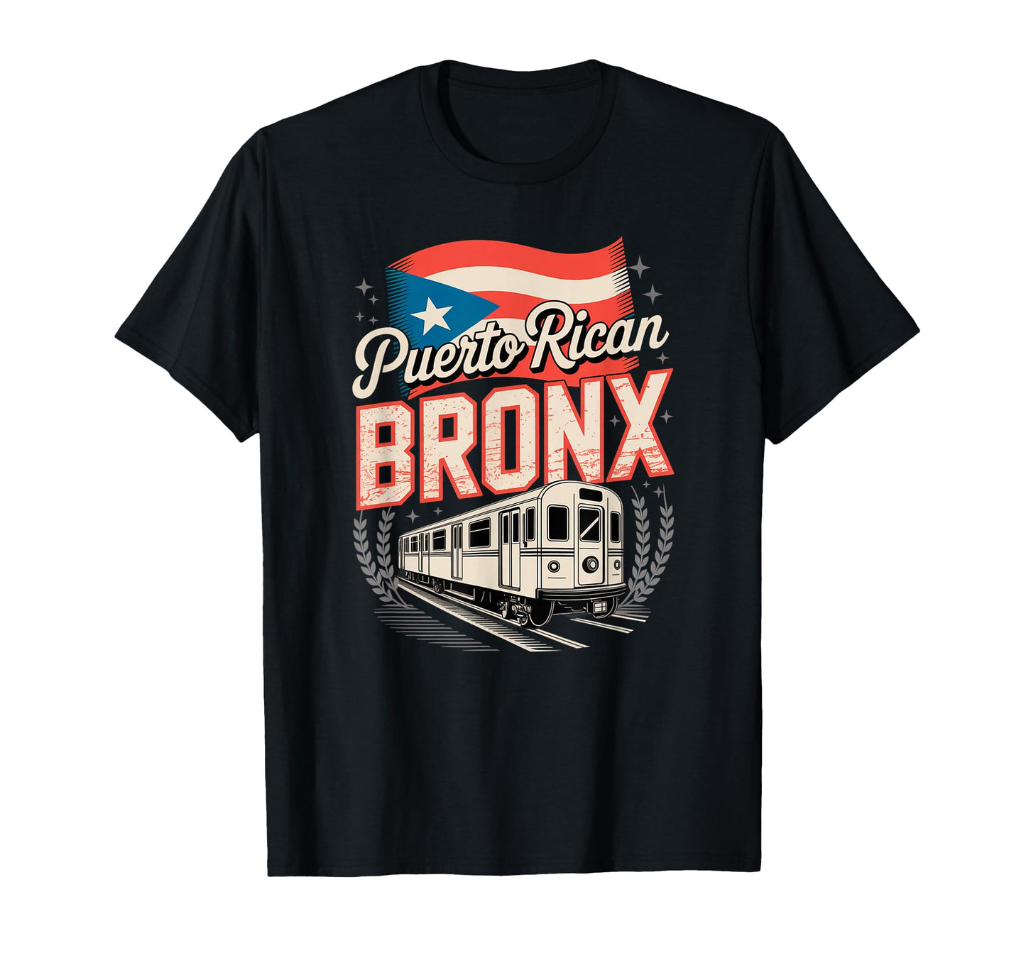 Bronx Puerto Rican Heritage Subway Train Vintage Urban Pride T-Shirt