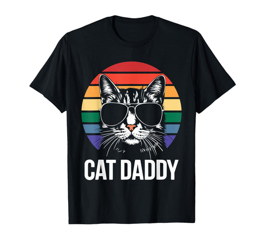 Cat Daddy Shirt Best Cat Dad Ever Men Fathers Day T-Shirt