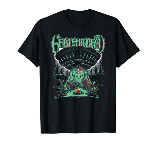 Grateful Dead Skeletons and Aliens Camping Band T-Shirt