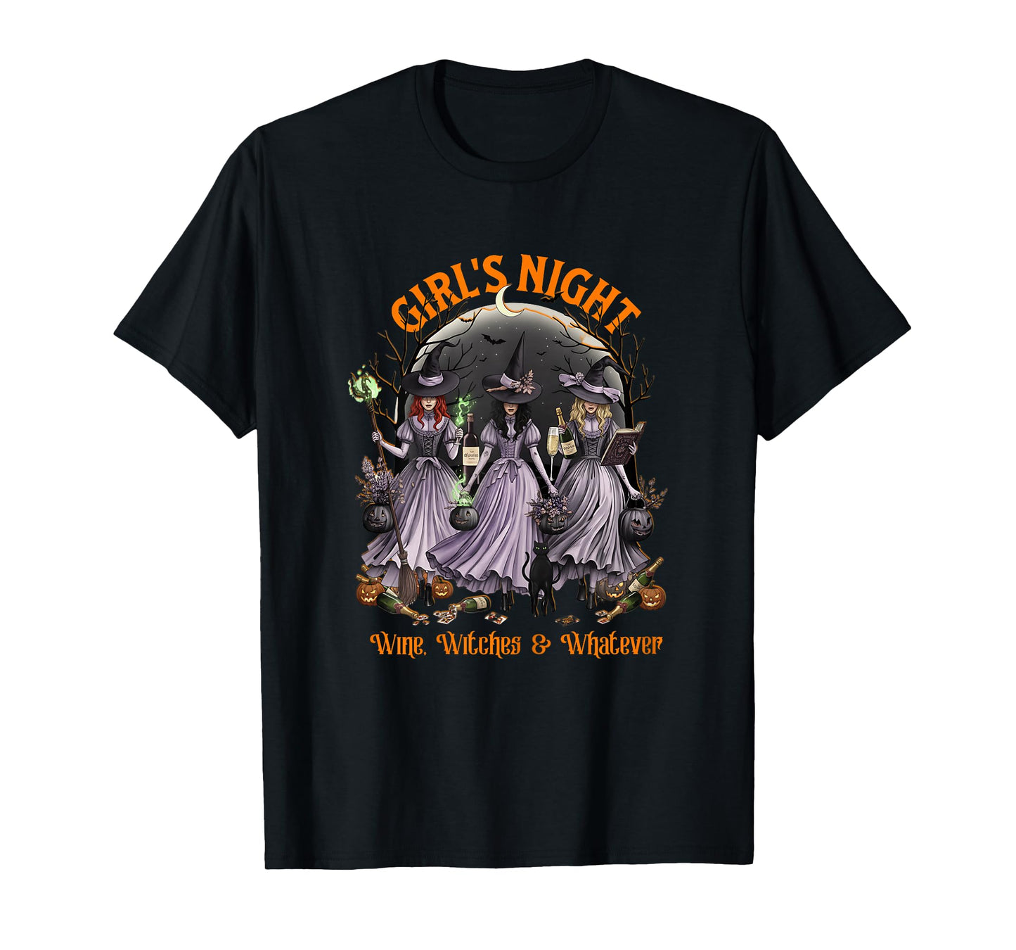 Women's Halloween Night s Party Groups s Witch Theme T-Shirt
