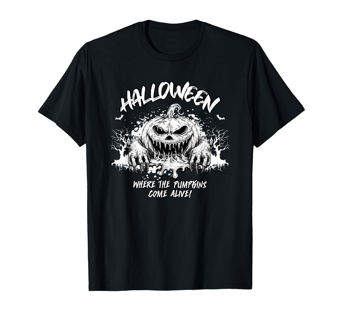 Halloween Where The Pumpkins Come Alive Witch Hat Magic T-Shirt