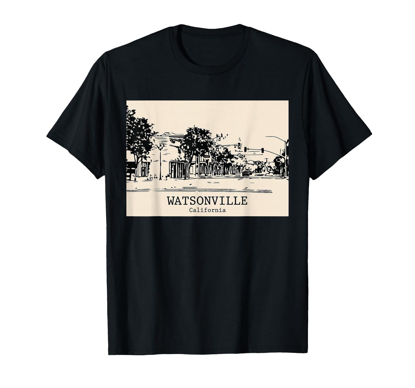 Watsonville California Vintage Retro Travel Souvenir T-Shirt