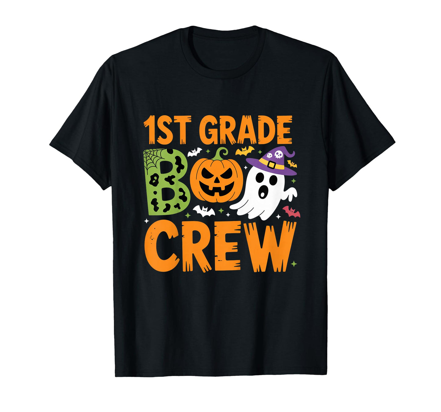 1st Grade Boo Crew Halloween Classroom Outfit Kids Teachers T-Shirt